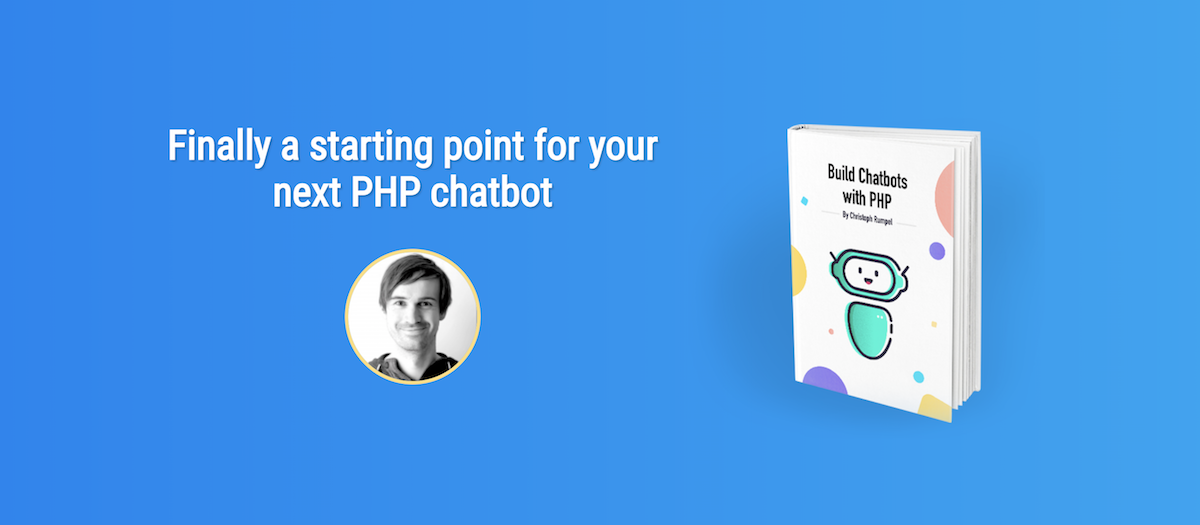 Image showing my new e-book Build chatbots with PHP