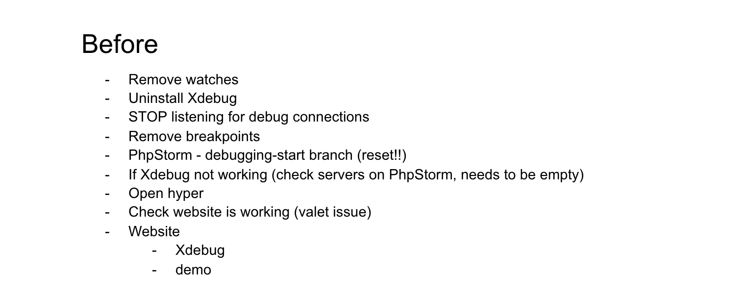 Live coding notes example of things I have to prepare before the talk