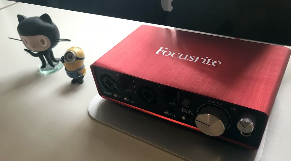 Photo of the Focusrite audio interface