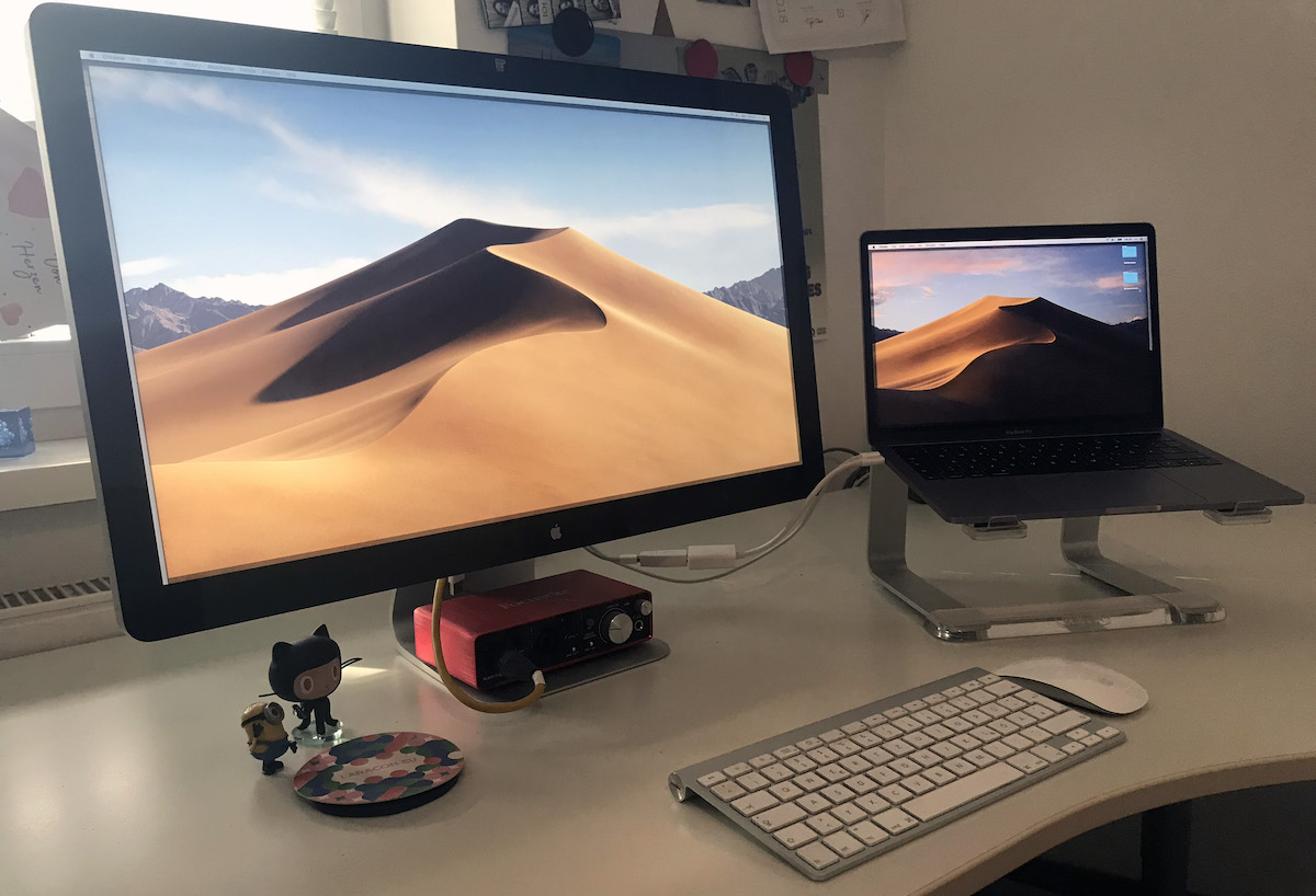 Christoph's setup in 2018 showing old MBP