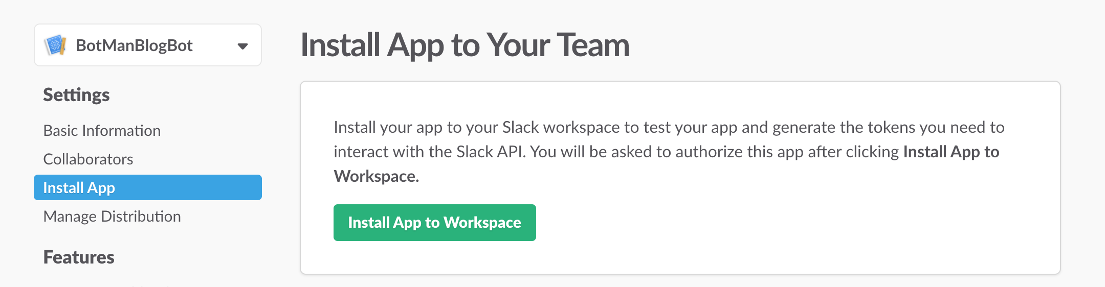 Install the Slack app