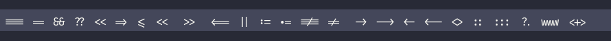 Fira Code Symbols