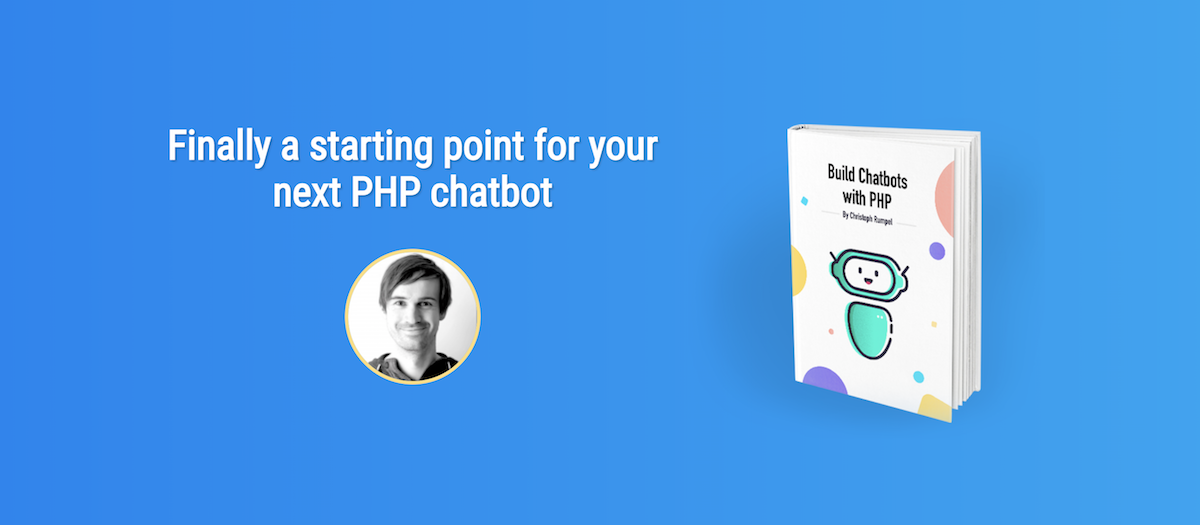 Image showing my new upcoming e-book Build chatbots with PHP